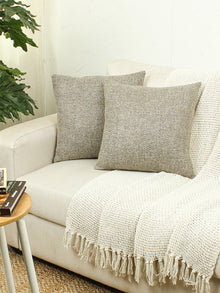 Chevron Set Of 2 Cushion Covers - (Black) - 40x40cm