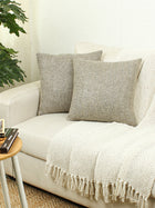 Chevron Set Of 2 Cushion Covers - (Black) - 40x40cm