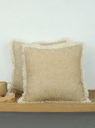 Classic Texture Set Of 2 Cushion Covers - (Yellow) - 50x50cm