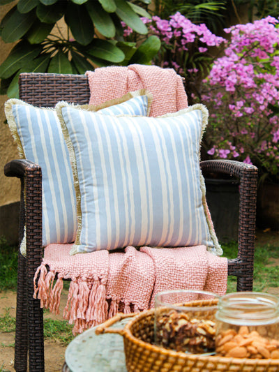 Dhari Set of 2 Cushion Covers-Blue