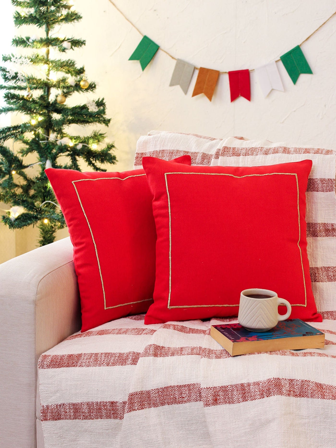 Cushion Cover - Holly (Red)