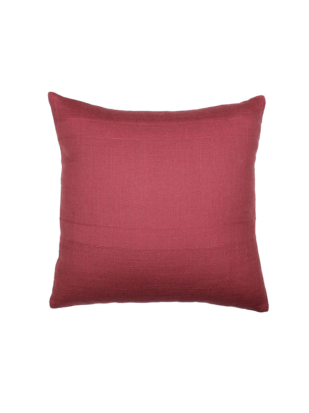 Herringbone Set Of 2 Cushion Covers - (Rust) - 40x40cm