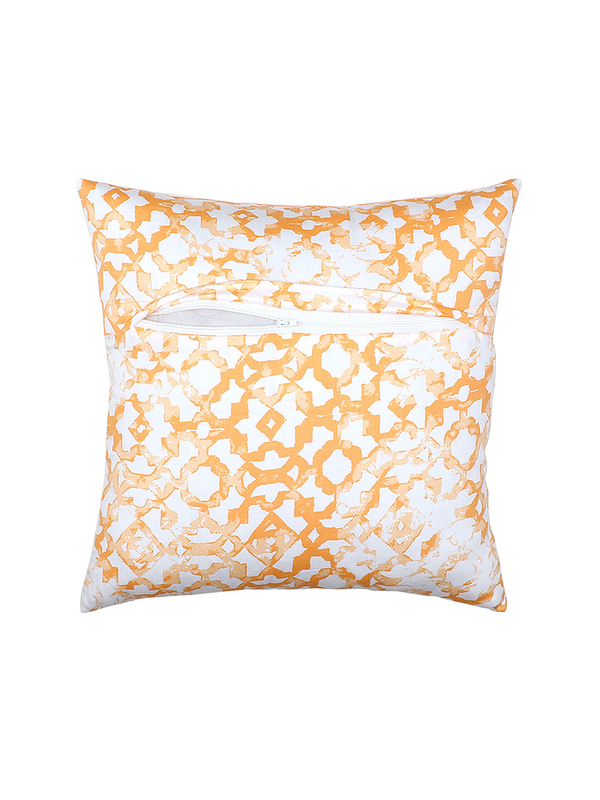 Jaali - Set Of 2 Cushion Covers (Orange) - Large
