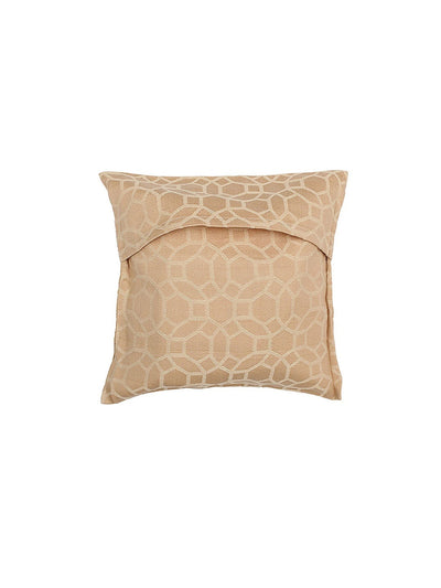 Cushion Cover - Jharokha Jaali 100% Cotton 2 s-Beige-8903773001101