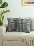 Karakoram Set Of 2 Cushion Cover (Natural/Blue) - 45X45cm
