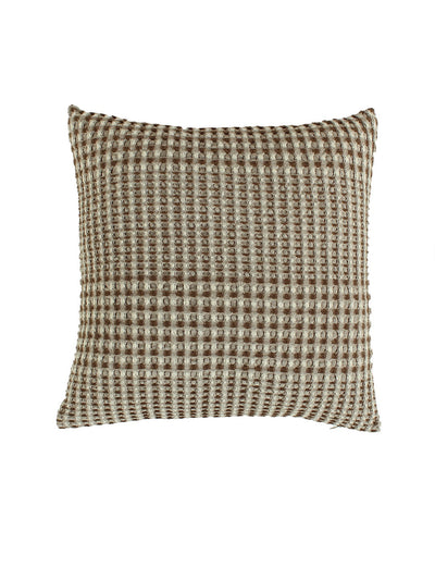 Karakoram Set Of 2 Cushion Cover (Natural/Dark Brown) - 40X40cm