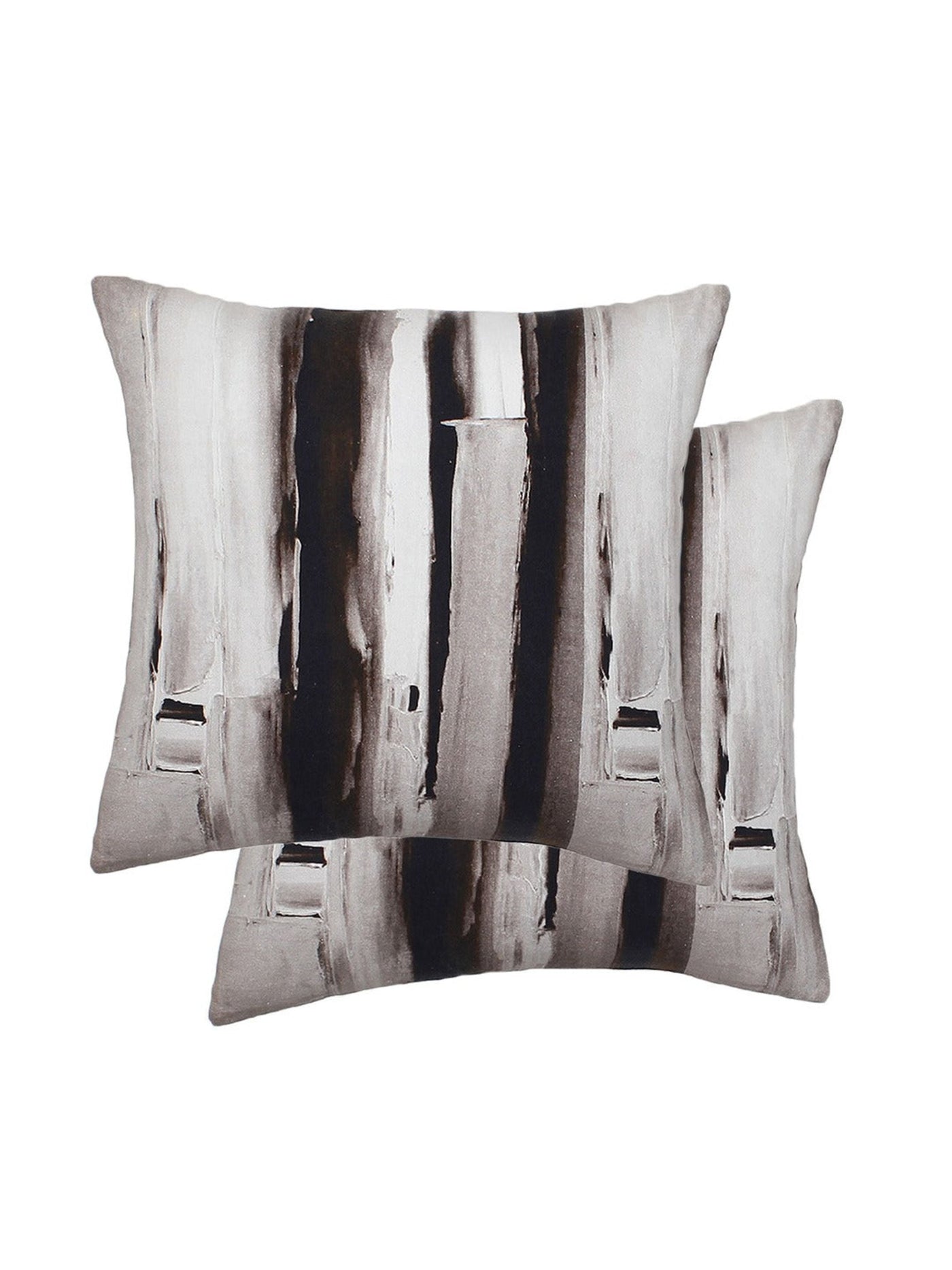 Cushion Cover - Maqboolfida Hatching Cotton 2 s-Grey-8903773001156