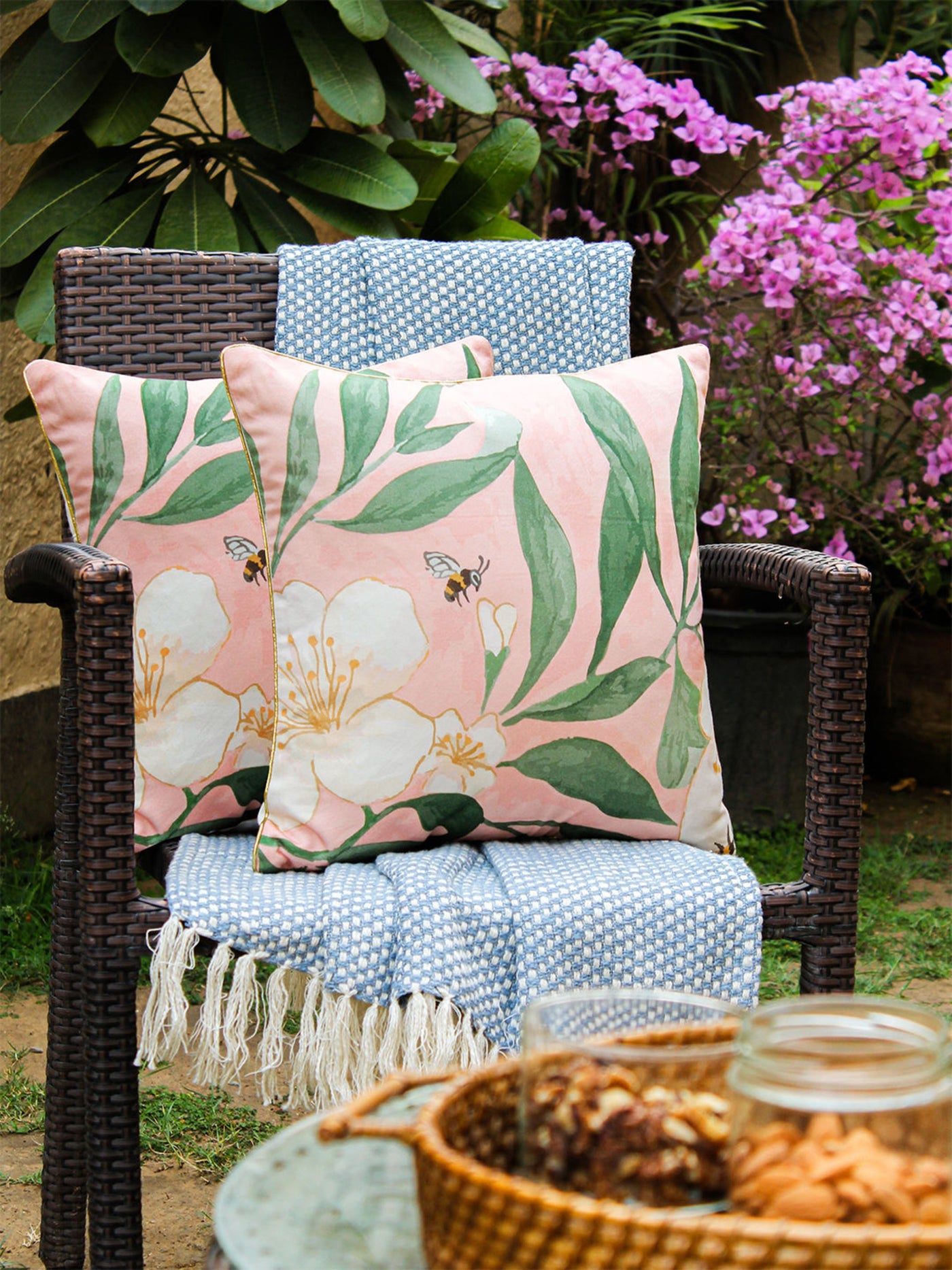 Madhukar Set of 2 Cushion Covers-Pink