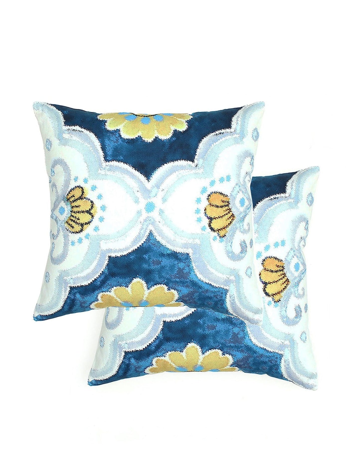 Cushion Cover - Neuschwanstein Tile Cotton 2 s- Blue-8903773001187