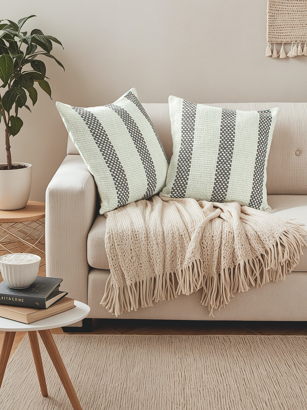 Shivalik Set of 2 Cushion Covers (Grey) - 40x40cm