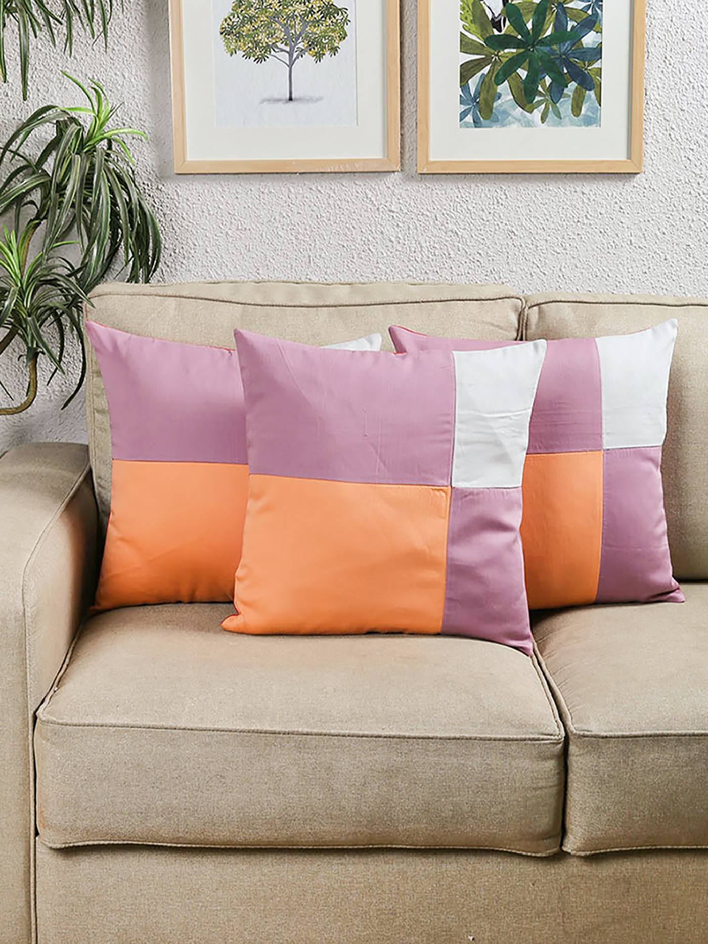 Cushion Cover - The Jumbled Rectangles (Purple)