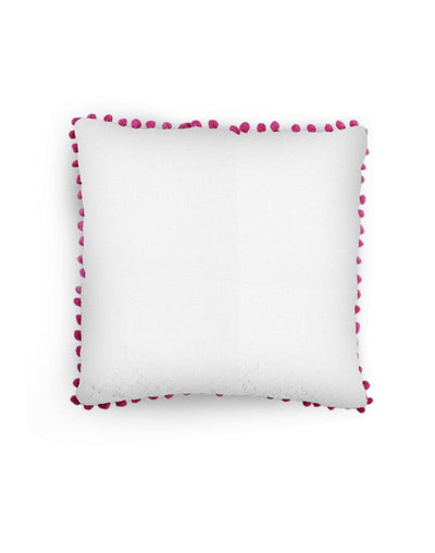 Set Of 2 - Texture Pattern Cotton Cushion Cover - 16"X16"