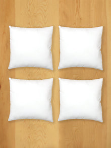 Solid Set Of 4 Cushion Fillers (White)