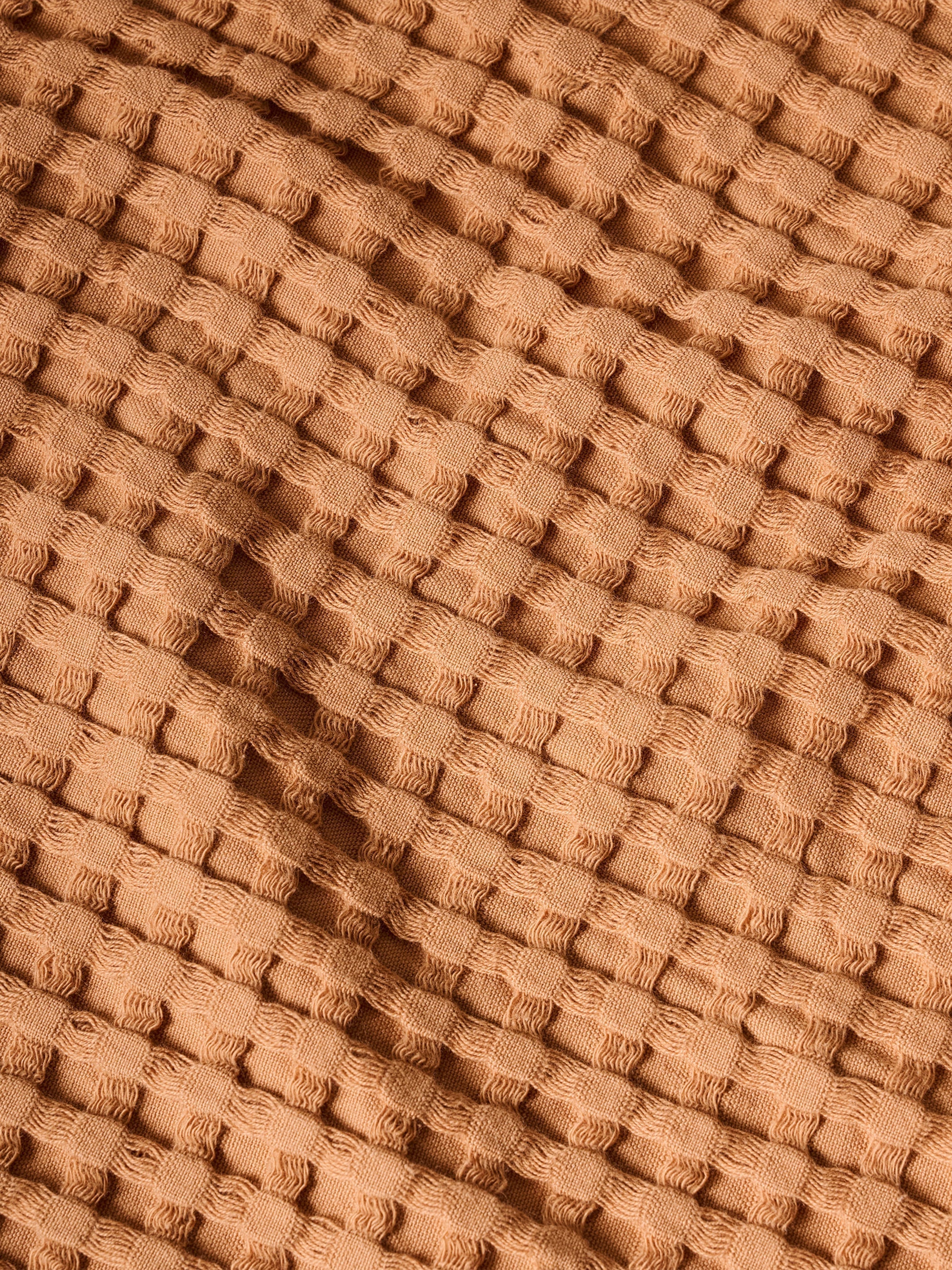 Chalk Cotton Waffle XL Bath TowelSalted Brick