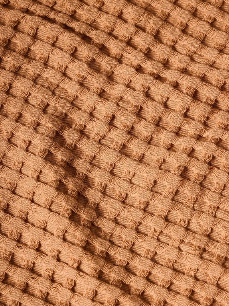 Chalk Cotton Waffle XL Bath TowelSalted Brick