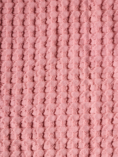 Chalk Cotton Waffle Bath Towel Dusty Pink