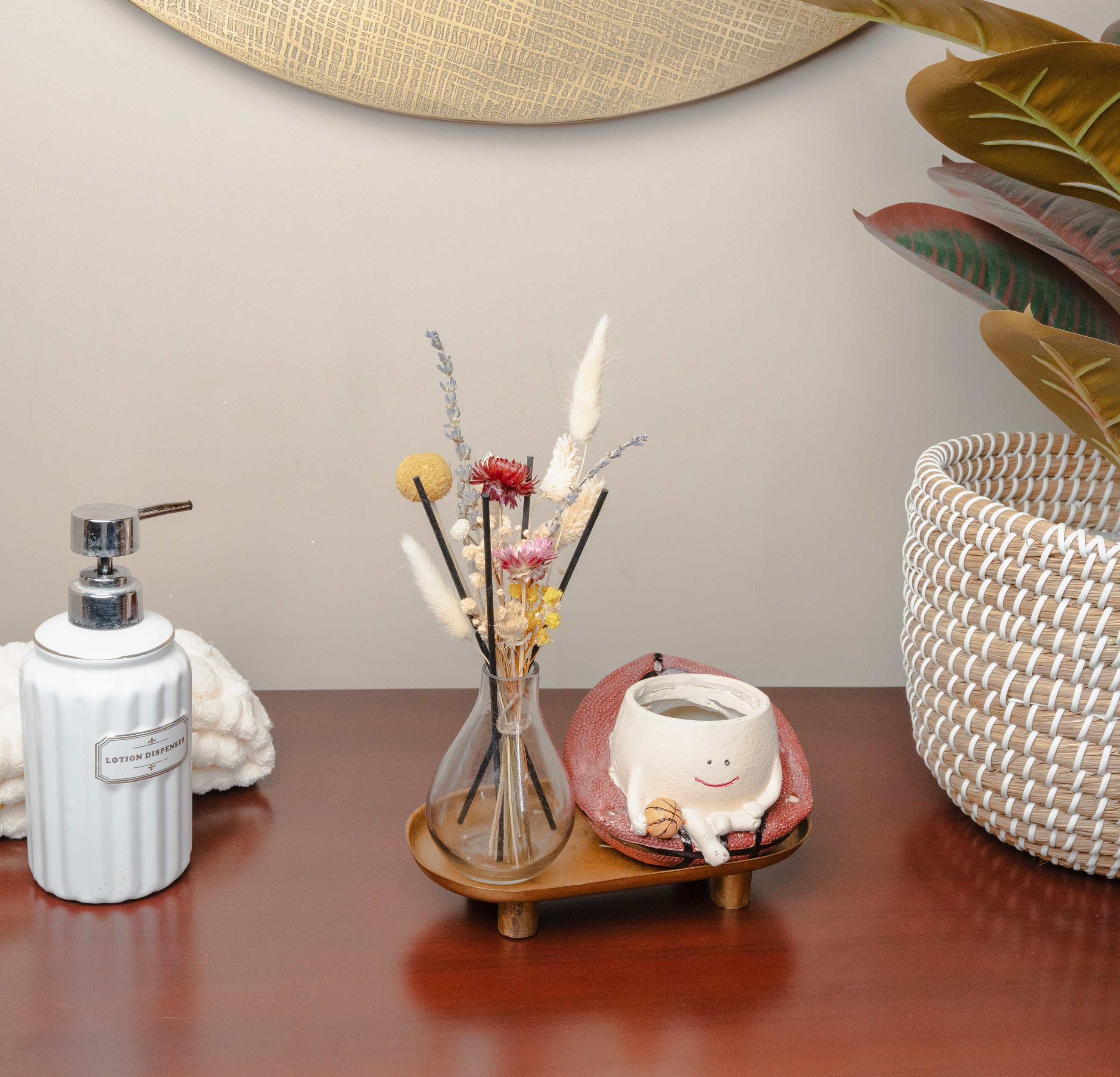 Crystal Aroma Garden Reed Diffuser Set | Home Fragrance & Dried Flowers - Product Image 