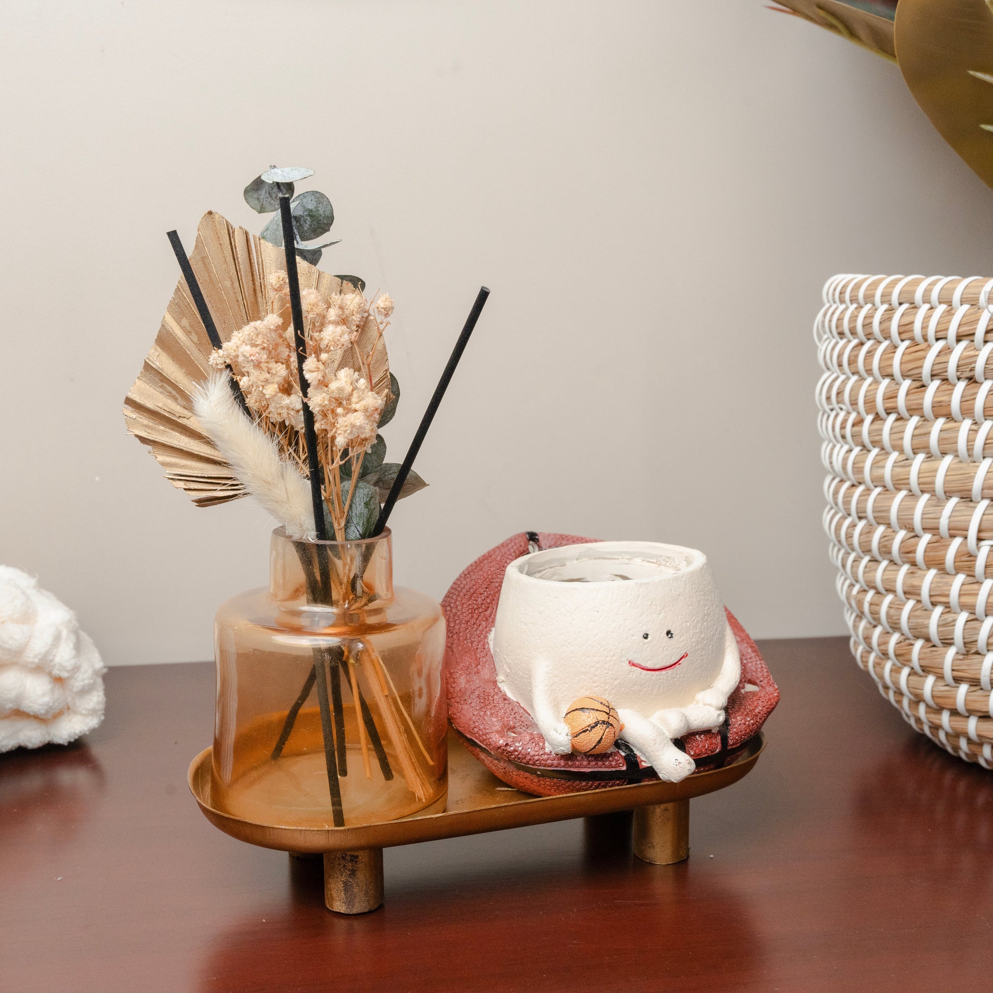 Earth Essence Reed Diffuser Garden Set | Home Fragrance & Dried Flowers.