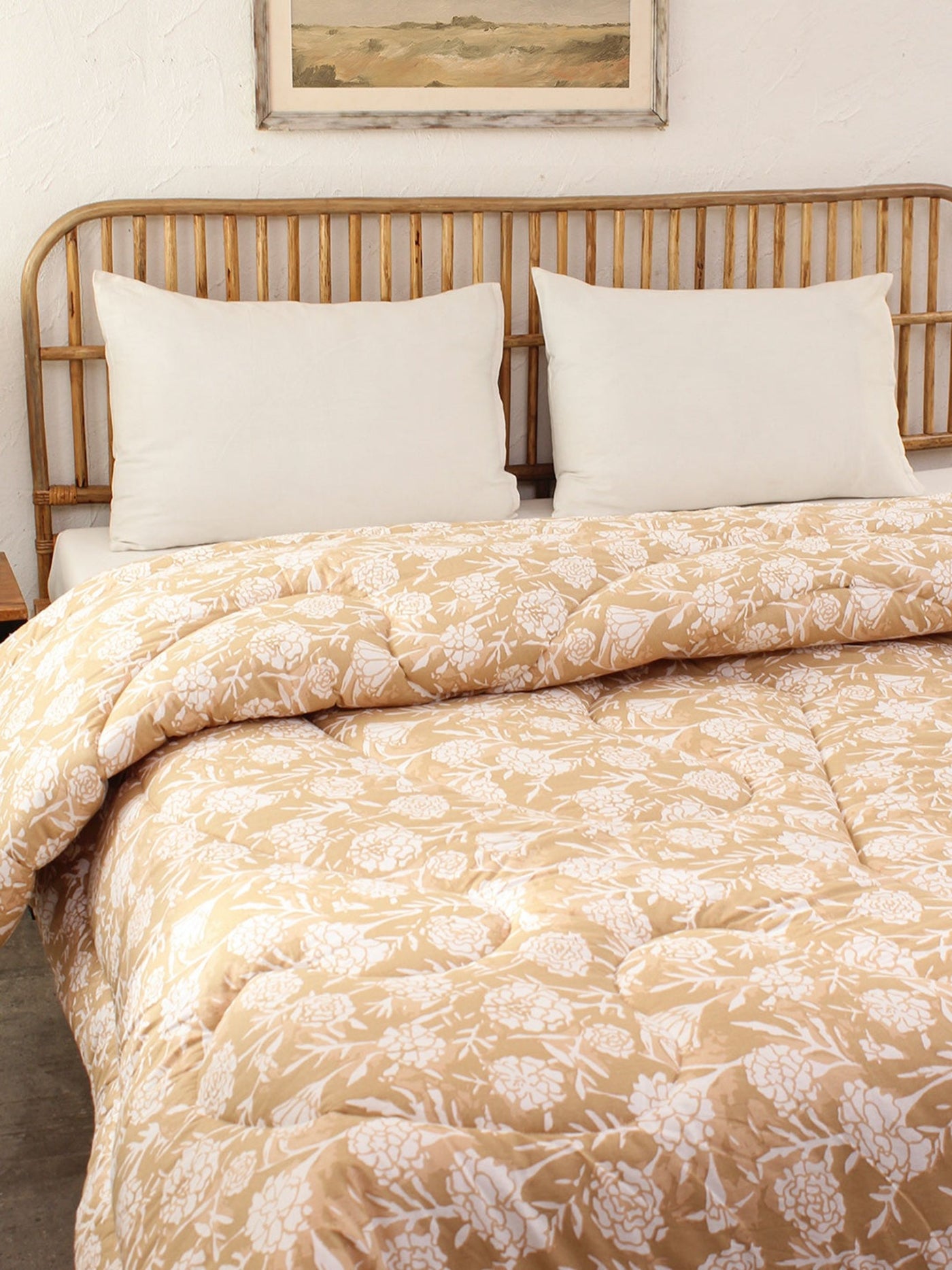 Genda Phool Single Comforter (Beige)