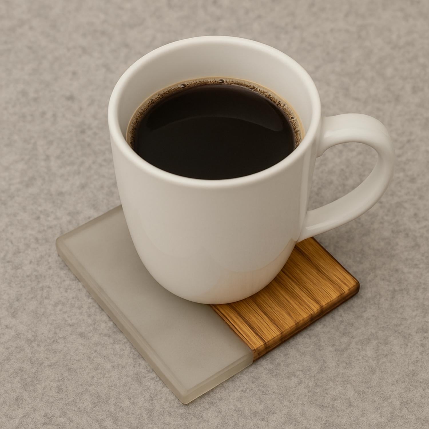 Elegant Transparent Epoxy Resin Coasters set of 4