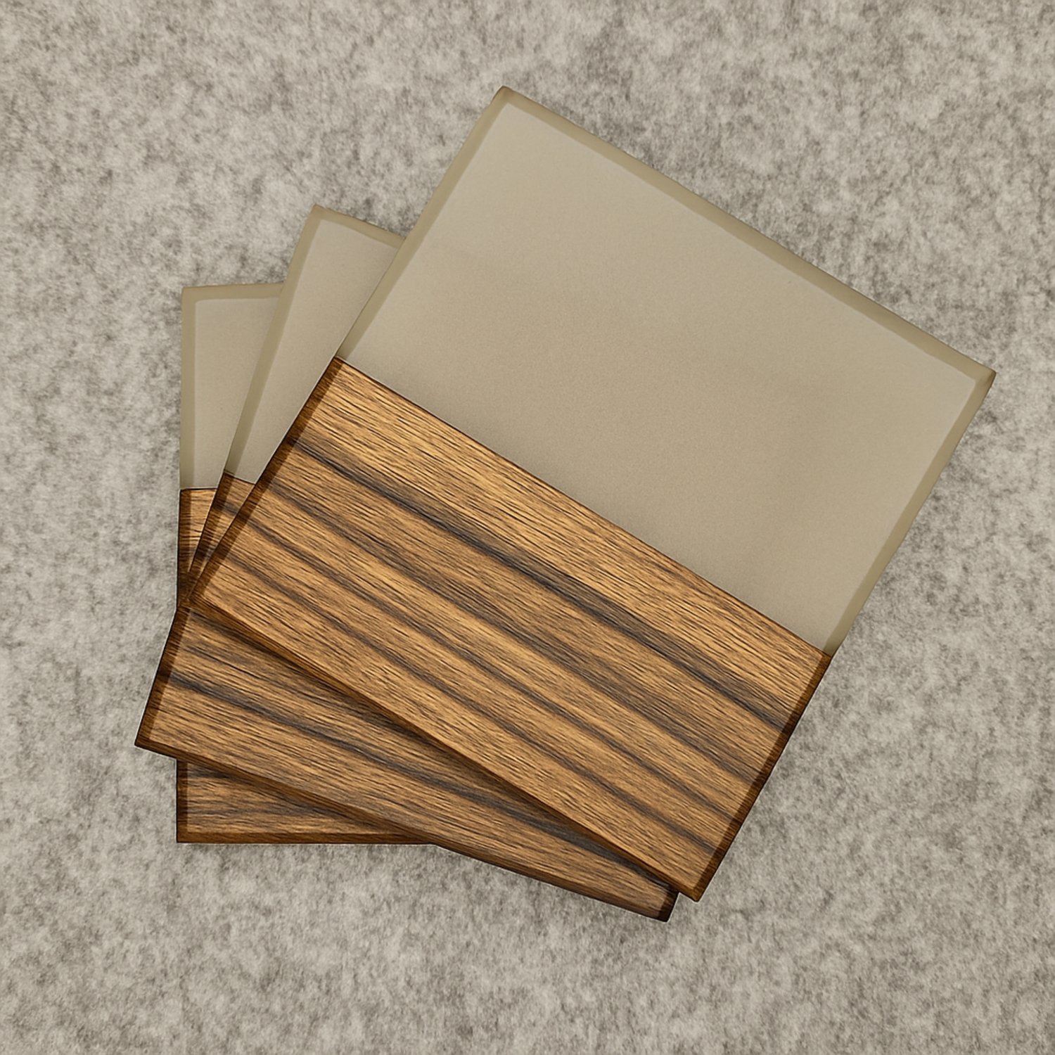 Elegant Transparent Black Epoxy Resin Coasters set of 4