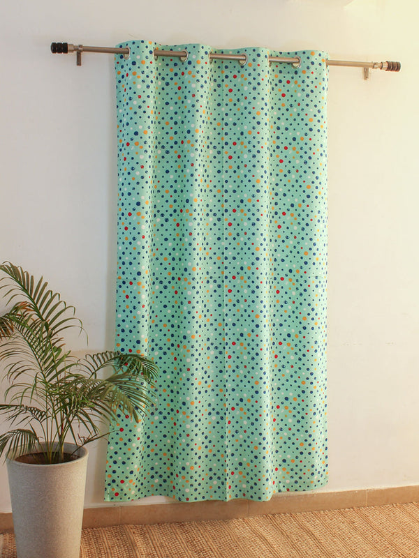 XL Curtain (Blue) - Happy Polka