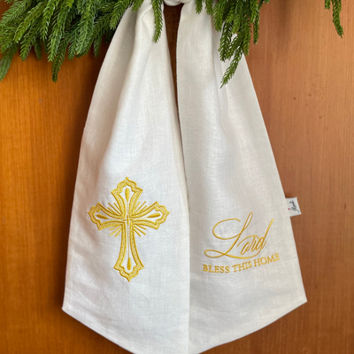Wreath Sash | Cross – Lord Bless This Home