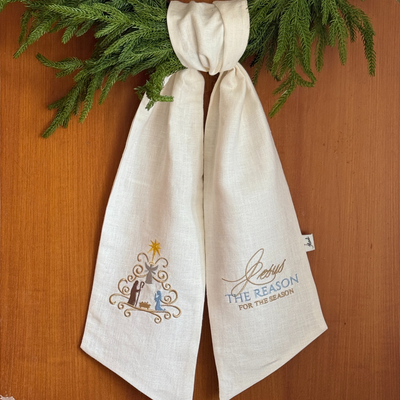 Wreath Sash | Nativity – Jesus the Reason for the Season
