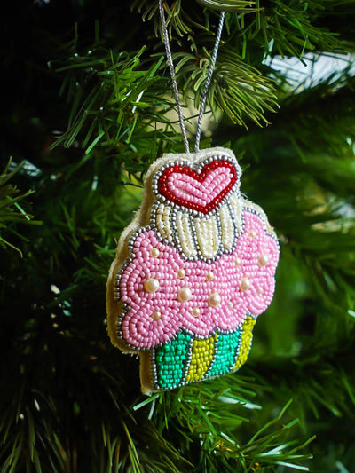 Christmas Cupcake Fabric Ornament