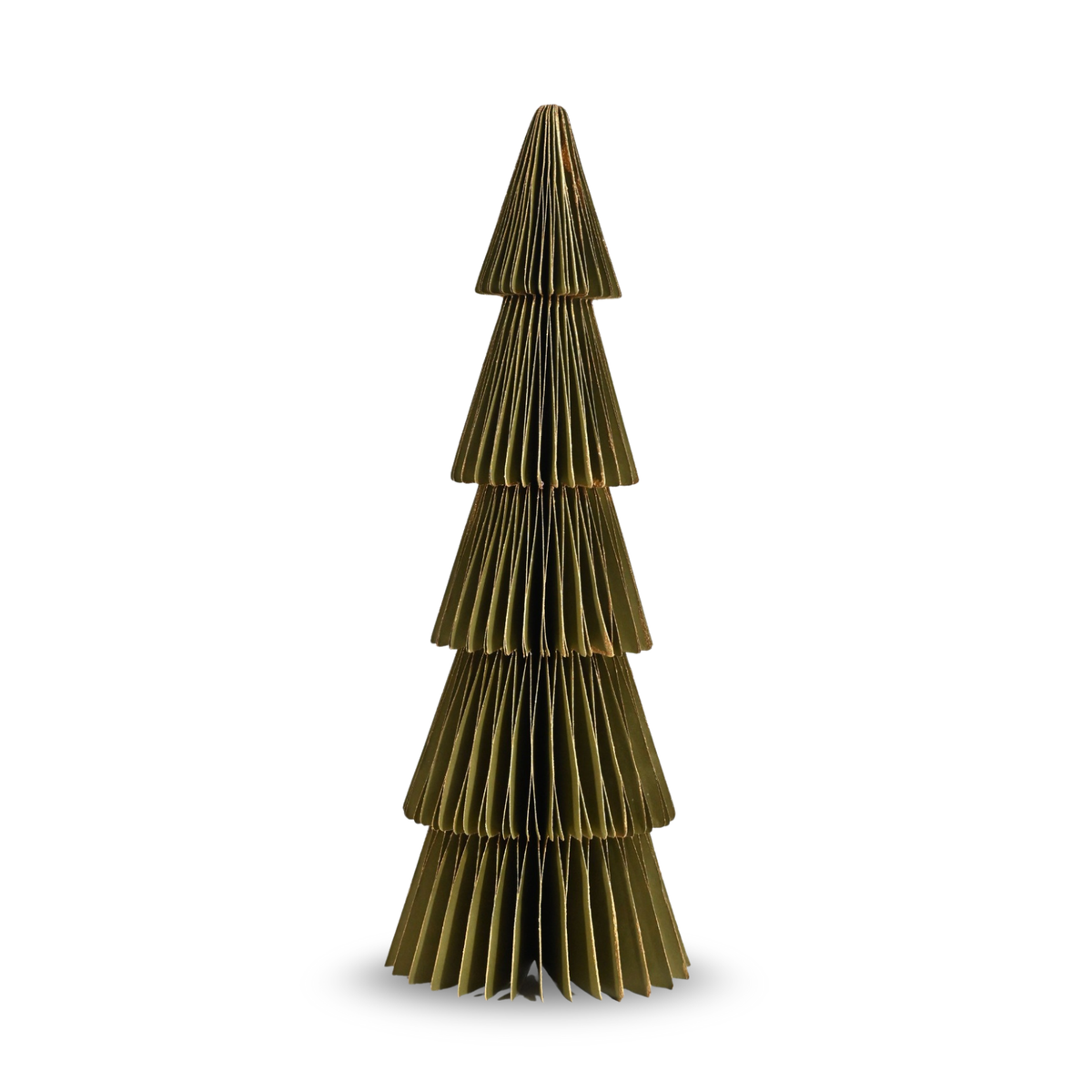 Green Tree With Gold Glitter Edging