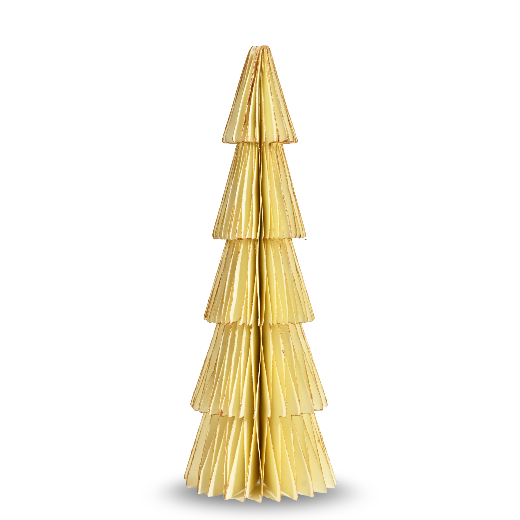 Off-white Christmas Tree With Gold Glitter Edging