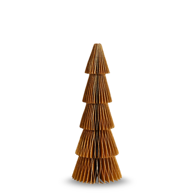 Antique Gold Christmas Tree With Gold Glitter Edging