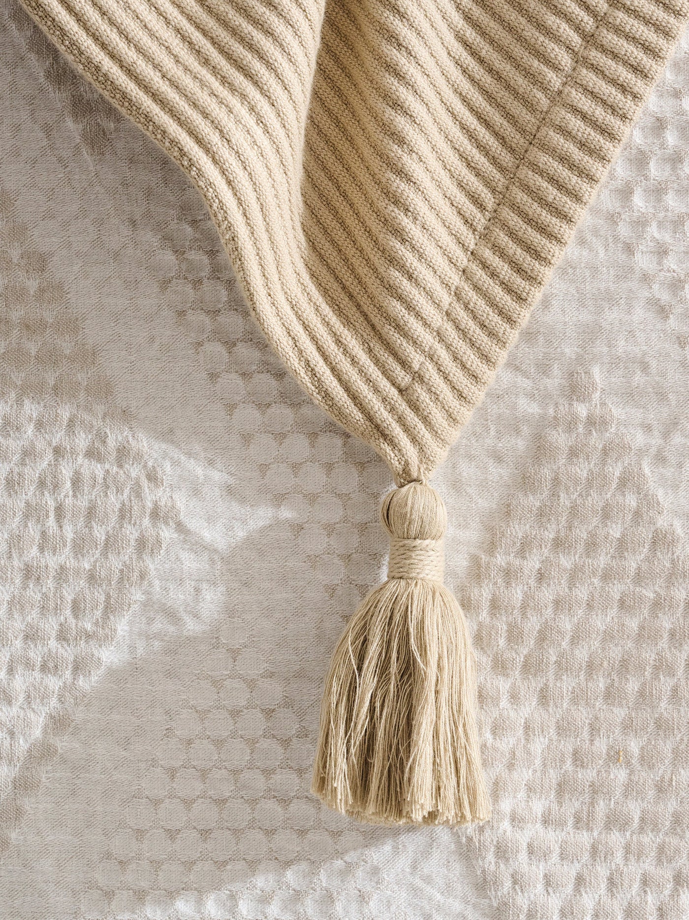 Corn Row Cotton Bamboo Cord Rib Throw