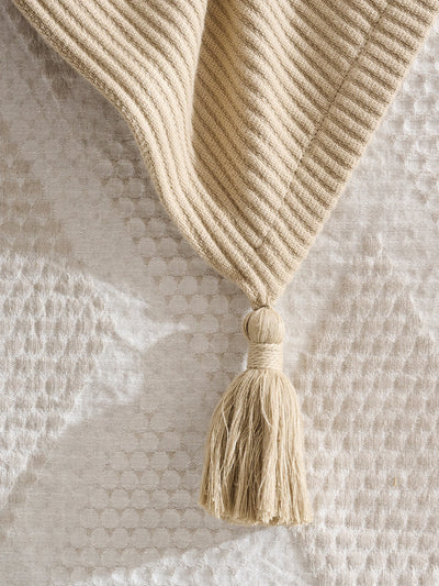 Corn Row Cotton Bamboo Cord Rib Throw