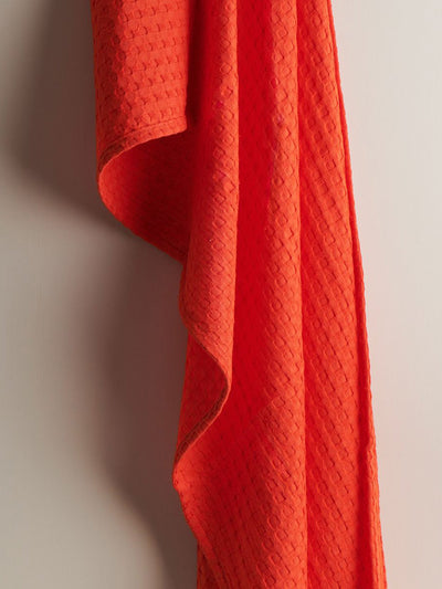 Pixel Cotton Waffle Bath Towel Heliconia