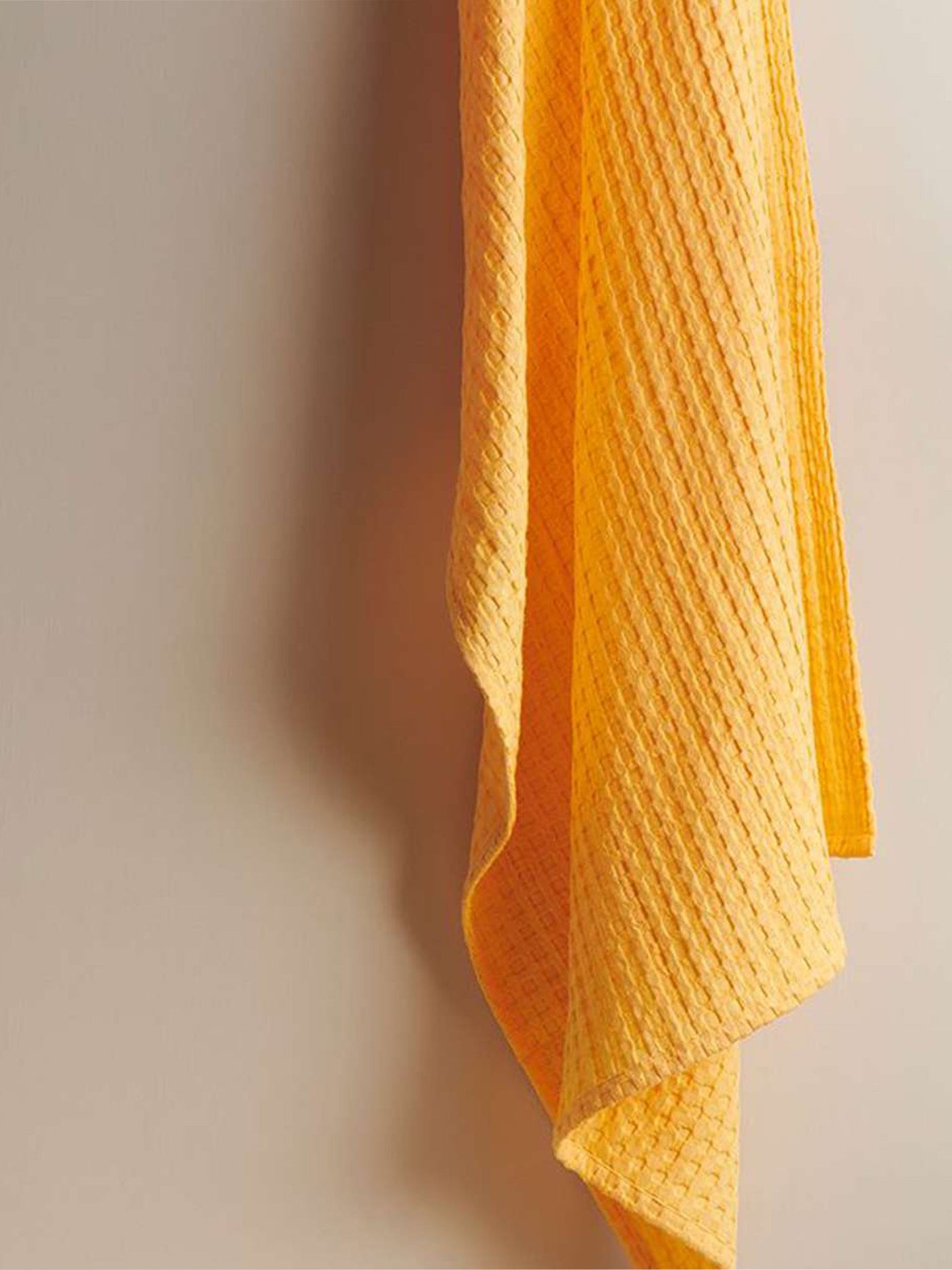 Pixel Cotton Waffle Bath Towel Sunflower