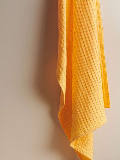 Pixel Cotton Waffle Bath Towel Sunflower