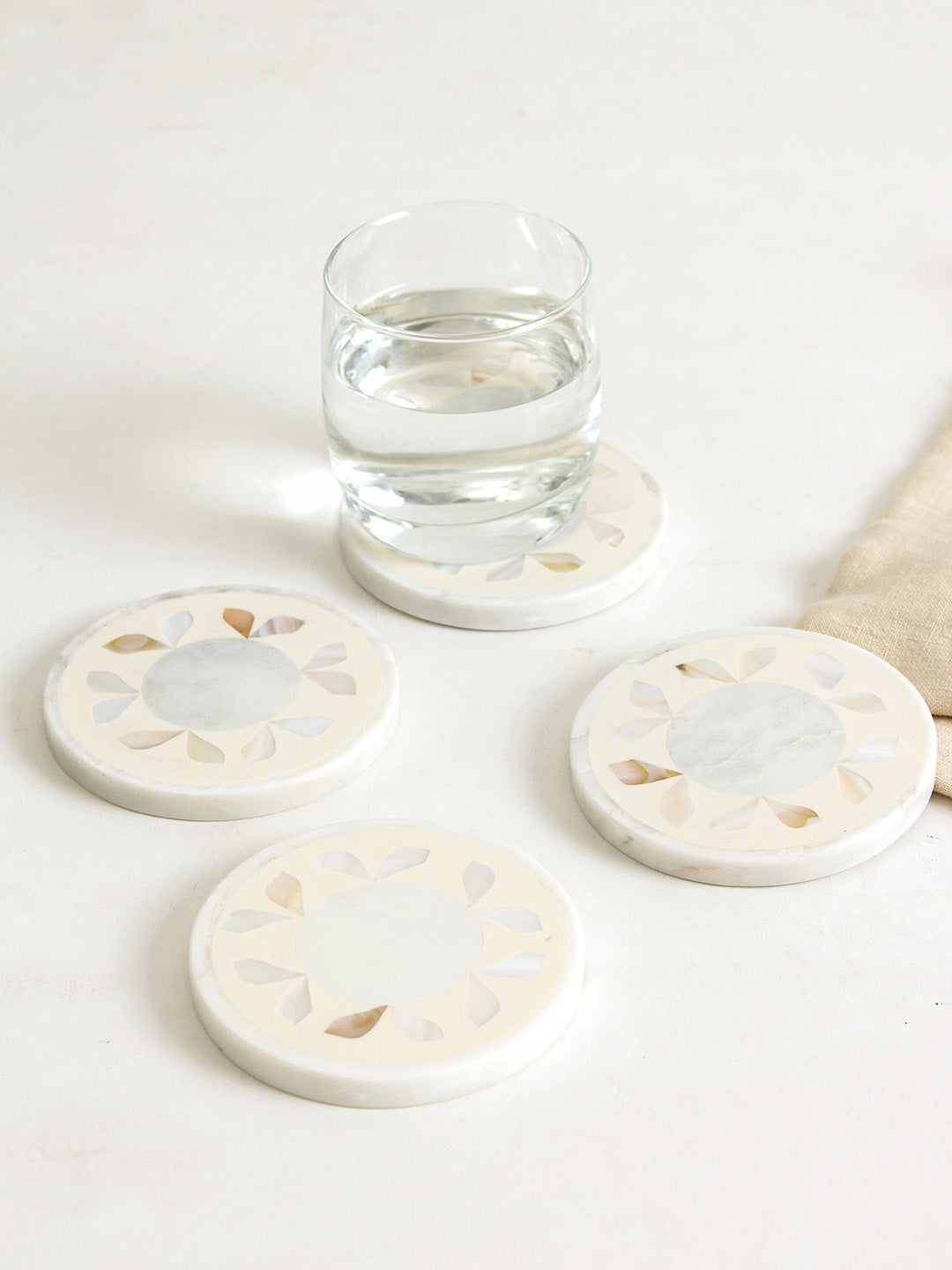 Havelock Set of 4 Coasters (White)