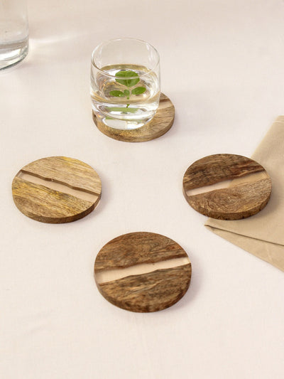 Wood & Resin Coaster Set of 4 - Majuli