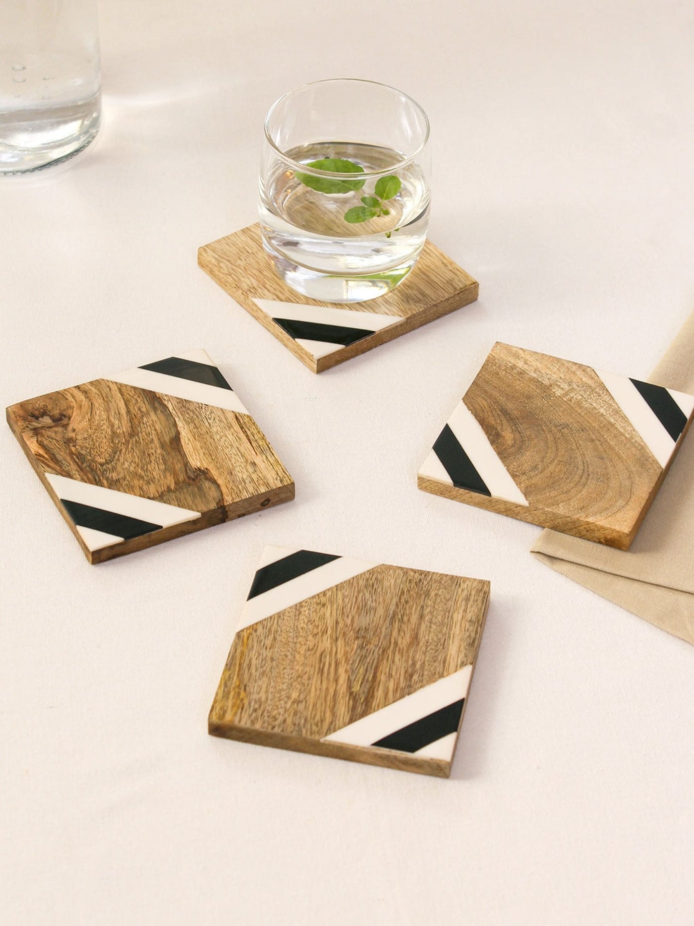 Wood & Resin Coaster Set of 4 - Netrani