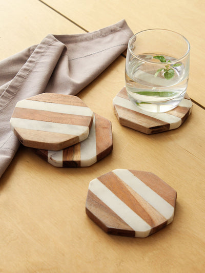 The Striped Coaster (Natural And Wooden)