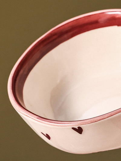 Ceramic Bowl - Lovestruck Red