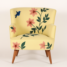 Alcove Velvet Lounge Chair in Sunshine Yellow Color