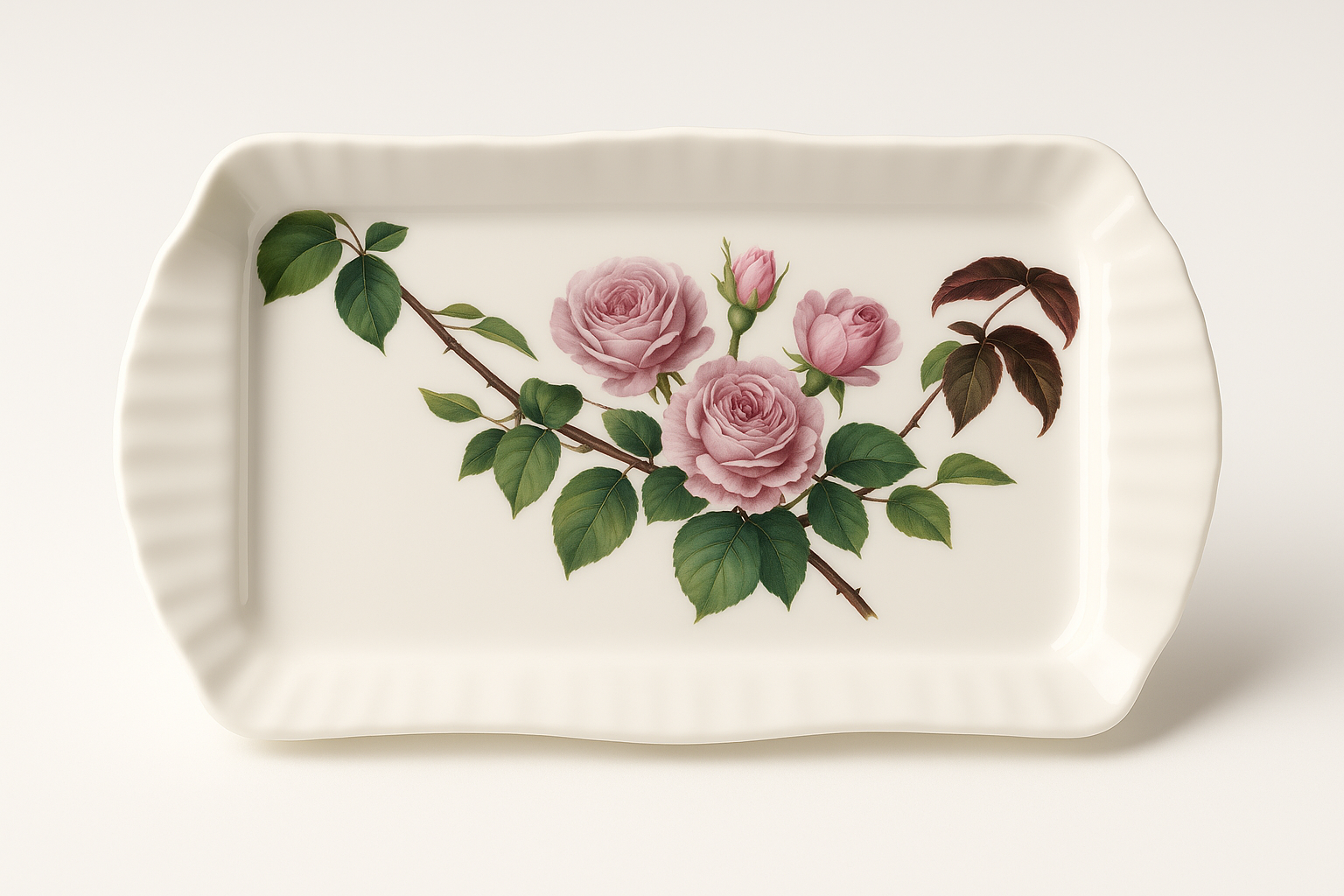 David Austen Roses Sandwich Platter