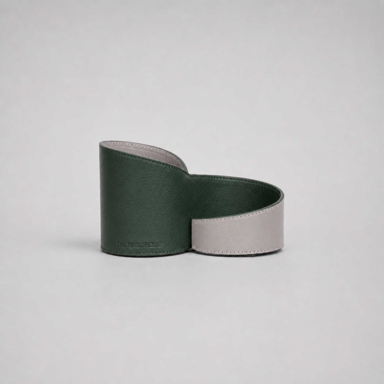Leather Pen Stand Green
