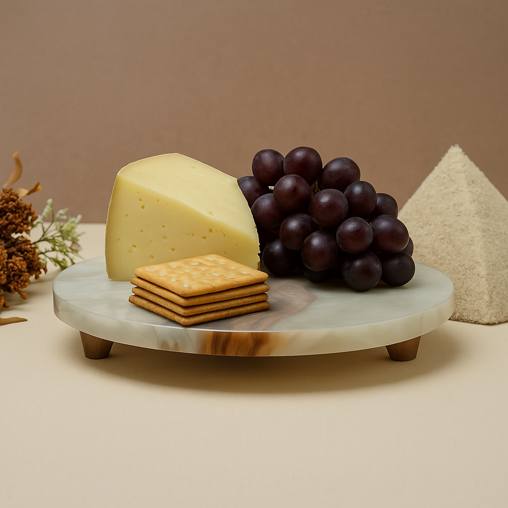 Handcrafted Resin & Olive Wood Platter