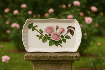 David Austen Roses Sandwich Platter