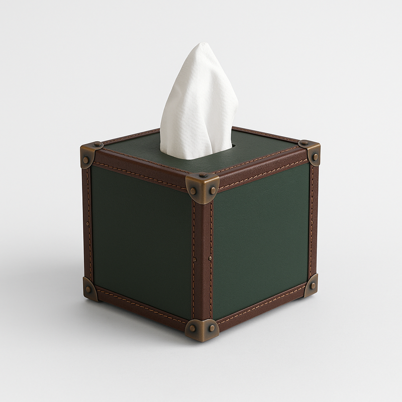 Trunk Tissue Box - Green