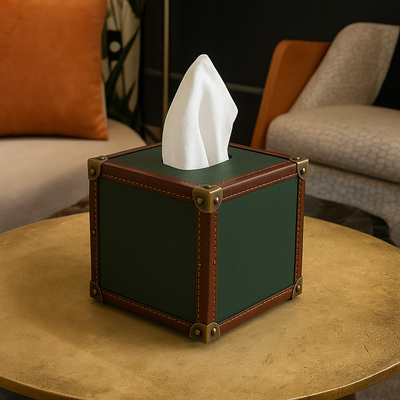 Trunk Tissue Box - Green