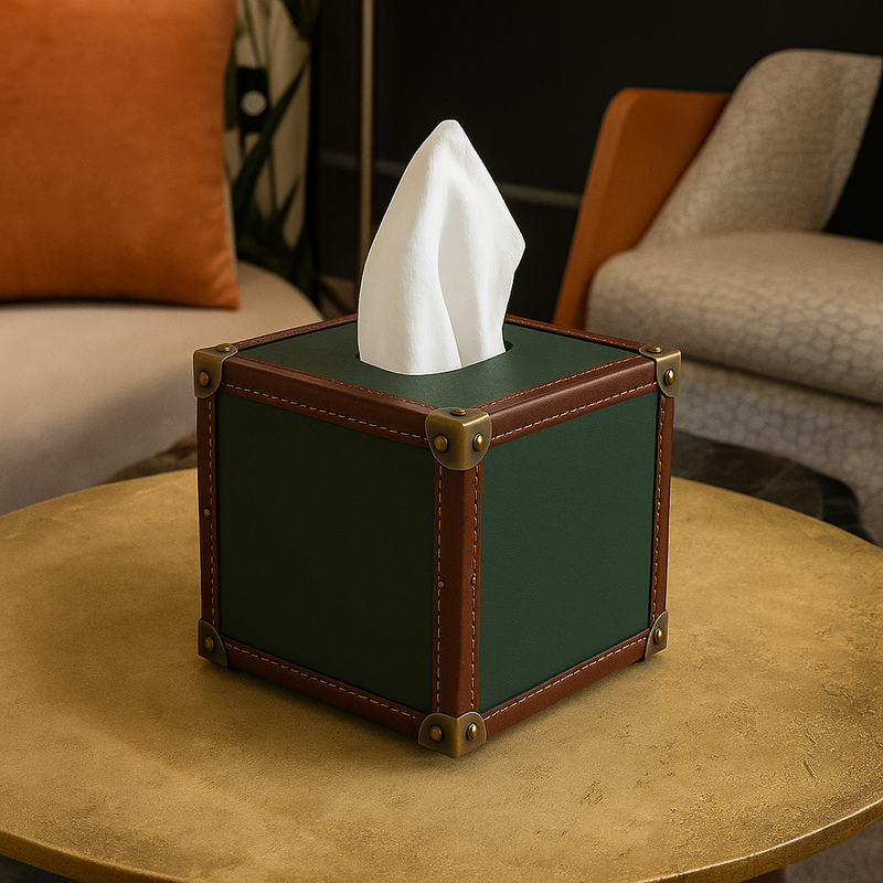 Trunk Tissue Box - Green